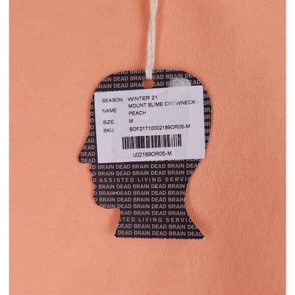 Brain Dead Mount Slime Sweatshirt Size M Mens Peach $120 - Picture 11 of 16